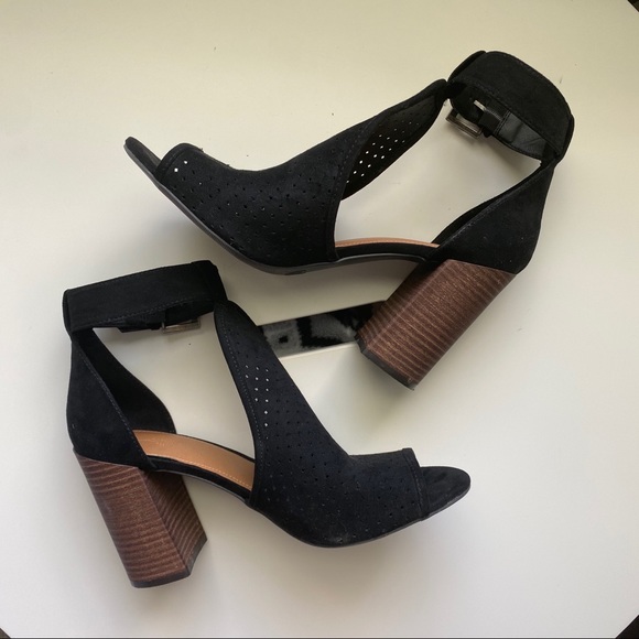 Universal Thread Shoes - Open Toe Heeled Booties